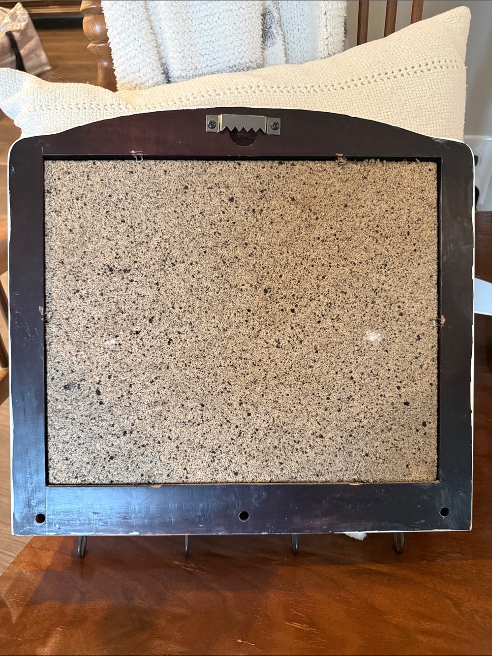 Rustic White Menu Chalkboard Wall Shelf with Hooks - Picture 2 of 3